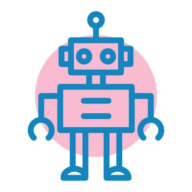 Robot simgesi, vektör çizimi
