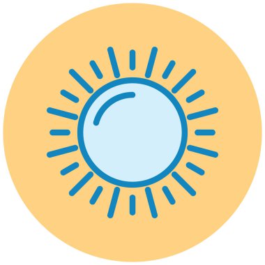 Güneş. Web simgesi basit illüstrasyon