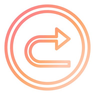 Sağ ok simgesi vektör illüstrasyonunu çevir