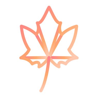 Bir yaprak simgesinin vektör illüstrasyonu