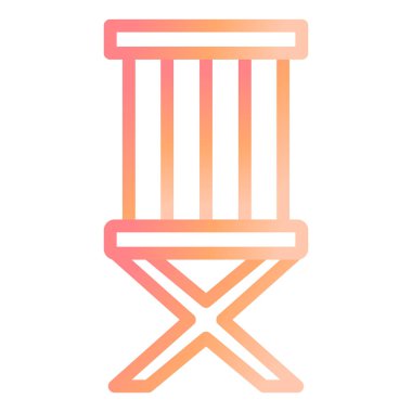 Sandalye. Web simgesi basit illüstrasyon