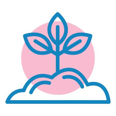 Bitki. Web simgesi basit illüstrasyon