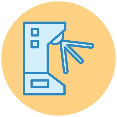 Modern turnike simgesinin vektör çizimi