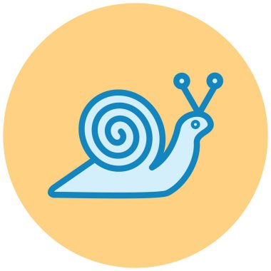 Salyangoz. Web simgesi basit illüstrasyon