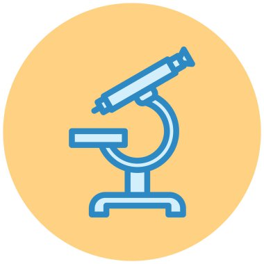 Mikroskop. Web simgesi basit illüstrasyon