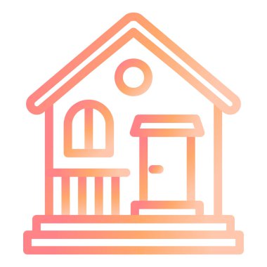 Ev. Web simgesi basit illüstrasyon