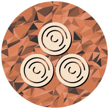 Bir ağacın dairesel deseninin vektör çizimi