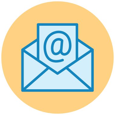 E-posta. Web simgesi basit illüstrasyon
