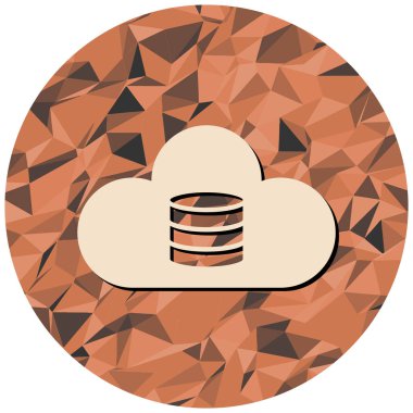 Bulut. Web simgesi basit illüstrasyon