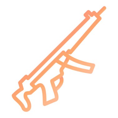 Askeri silah ikonu. özet vektör illüstrasyonu.