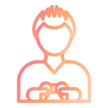 Oyuncu çocuk. Web simgesi basit illüstrasyon 