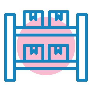 Depo web simgesi basit illüstrasyon