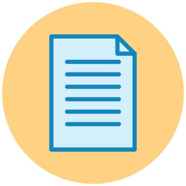 Belge. Web simgesi basit illüstrasyon