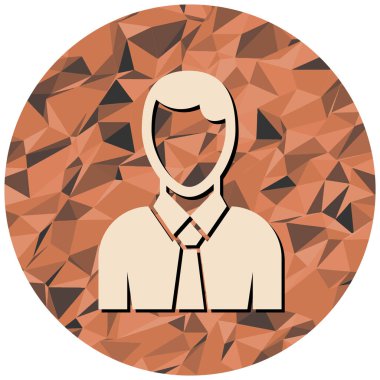 İş adamı. Web simgesi basit illüstrasyon