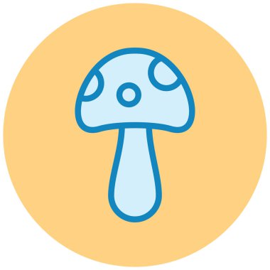 Mantar. Web simgesi basit illüstrasyon