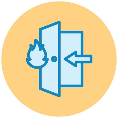 Yangın. Web simgesi basit illüstrasyon