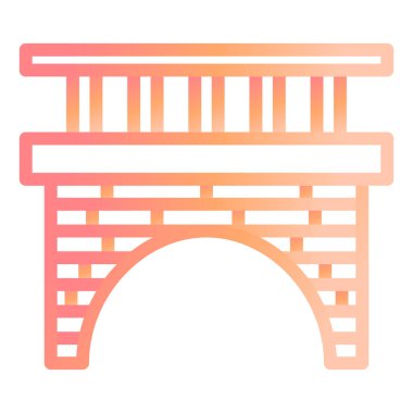 Köprü. Web simgesi basit illüstrasyon