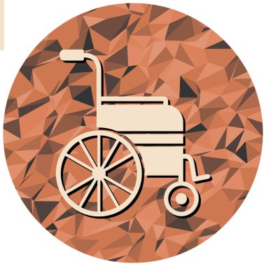 Tekerlekli sandalye simge. Vektör çizim