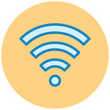 Kablosuz. Web simgesi basit illüstrasyon