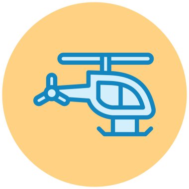 Helikopter. Web simgesi basit illüstrasyon