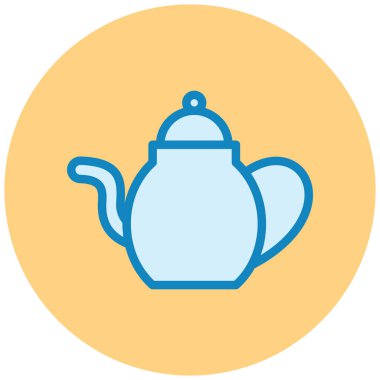 Çaydanlık. Web simgesi basit tasarım