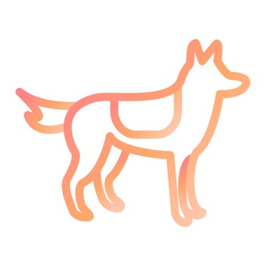 Şirin köpek simgesinin vektör çizimi