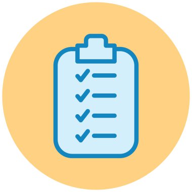 Kontrol listesi. Web simgesi basit tasarım