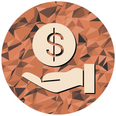 Dolar para simgesini tutan el.