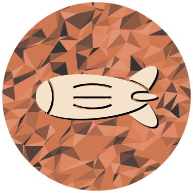 Balık. Web simgesi basit illüstrasyon