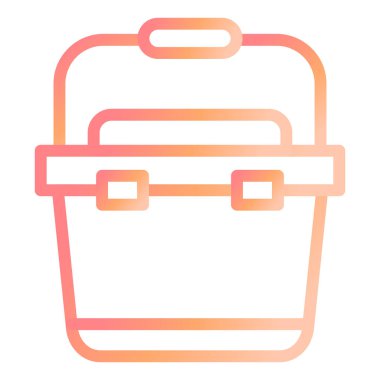 Taşınabilir Buzdolabı modern ikon vektör çizimi 