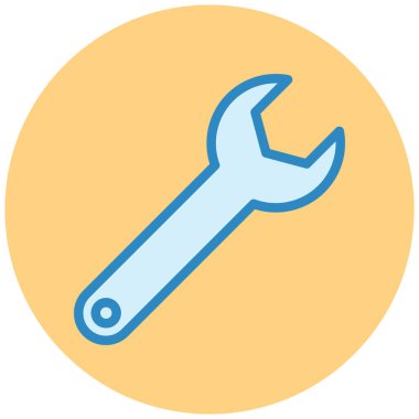 İngiliz anahtarı simgesi vektör illüstrasyonu