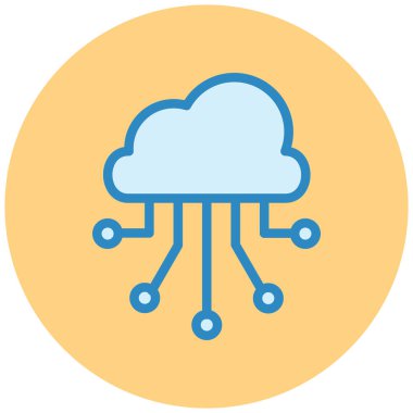 Bulut ağı. Basit resimleme