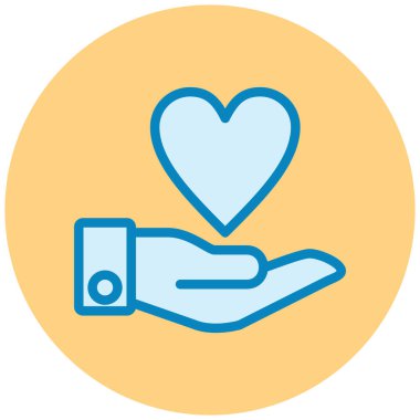 Hayır işi. Web simgesi basit illüstrasyon