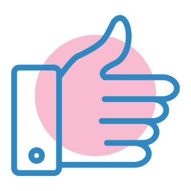 Başparmağını kaldır. Web simgesi basit illüstrasyon