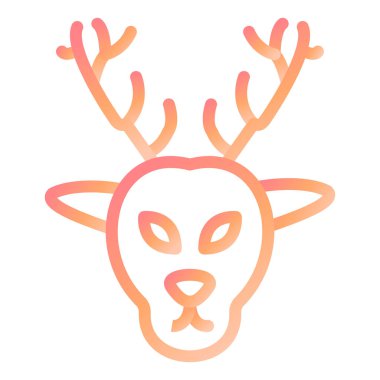 Geyik. Web simgesi basit illüstrasyon 