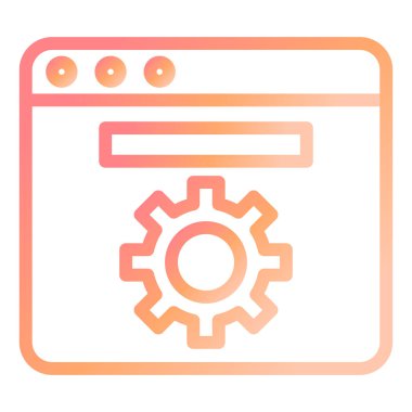 Web Sitesi Ayarları Modern simge vektör çizimi 