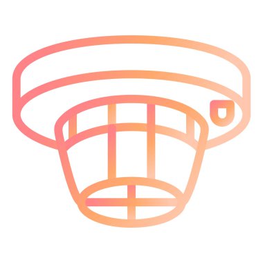 Yangın dedektörü. Web simgesi basit illüstrasyon 