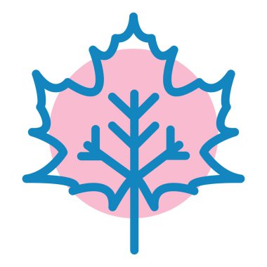 Akçaağaç yaprağı simge vektör çizim