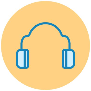 Kulaklık. Web simgesi basit tasarım