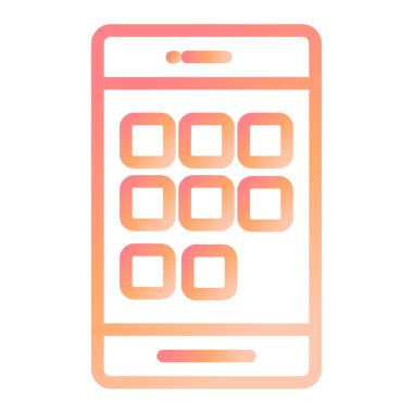 Cep telefonu. Web simgesi basit illüstrasyon