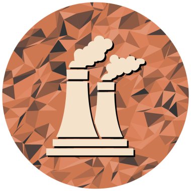 Fabrika simgesinin vektör illüstrasyonu