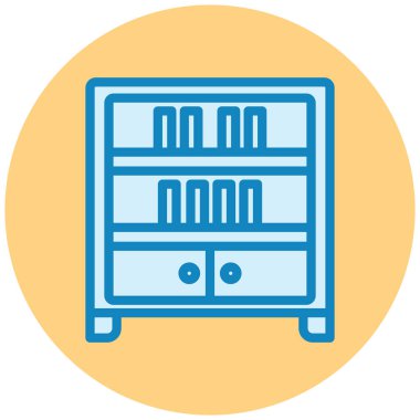 Çekmeceler. Web simgesi basit illüstrasyon