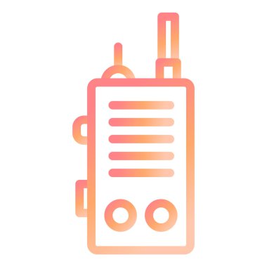 Telsiz telsizi. Web simgesi basit illüstrasyon