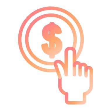  Kişi başına Öde Modern simge vektör illüstrasyonuna tıklayın