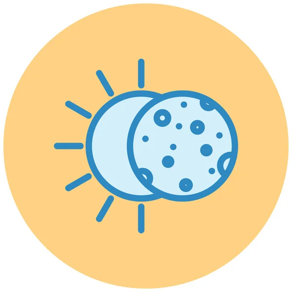 Sun Moon Web Icon Simple Illustration — Stock vektor