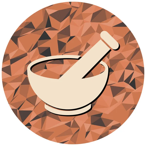 Havan topu ve tokmak ikonu. vektör illüstrasyonu