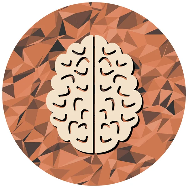 Icono Del Cerebro Vector Ilustración — Archivo Imágenes Vectoriales