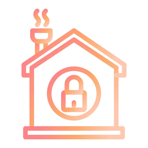 Husets Säkerhet Enkel Design — Stock vektor