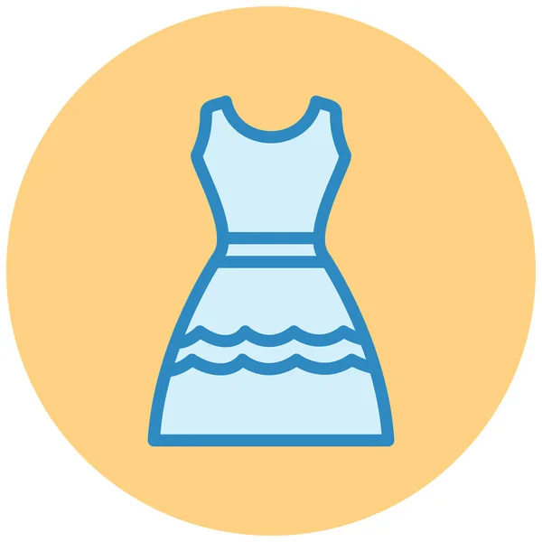 Sukienka Ikona Web Prosta Ilustracja — Wektor stockowy