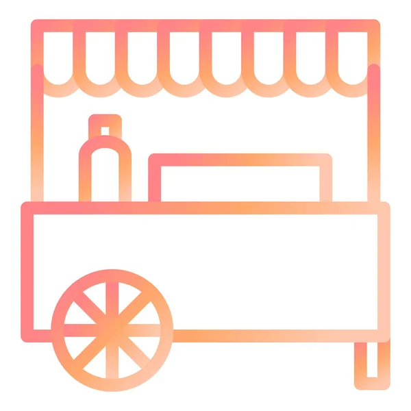 Food Stand Web Icon Simple Illustration — Stock vektor